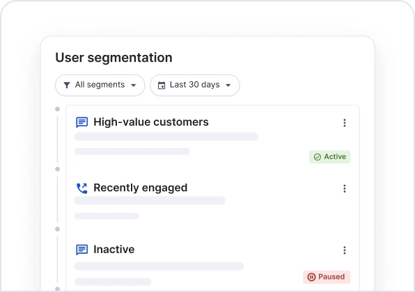 Account-specific messaging