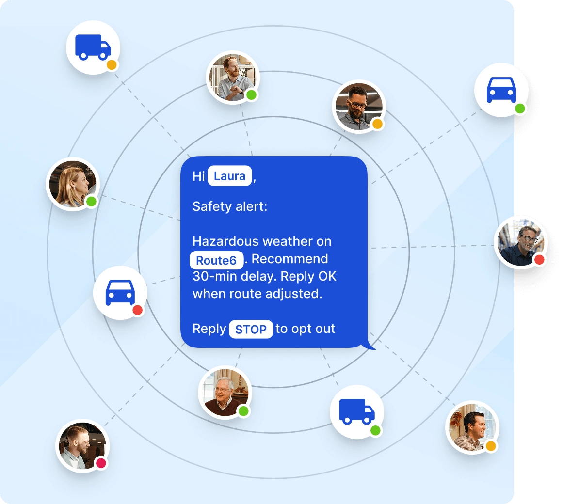Send fleet-wide messages in seconds