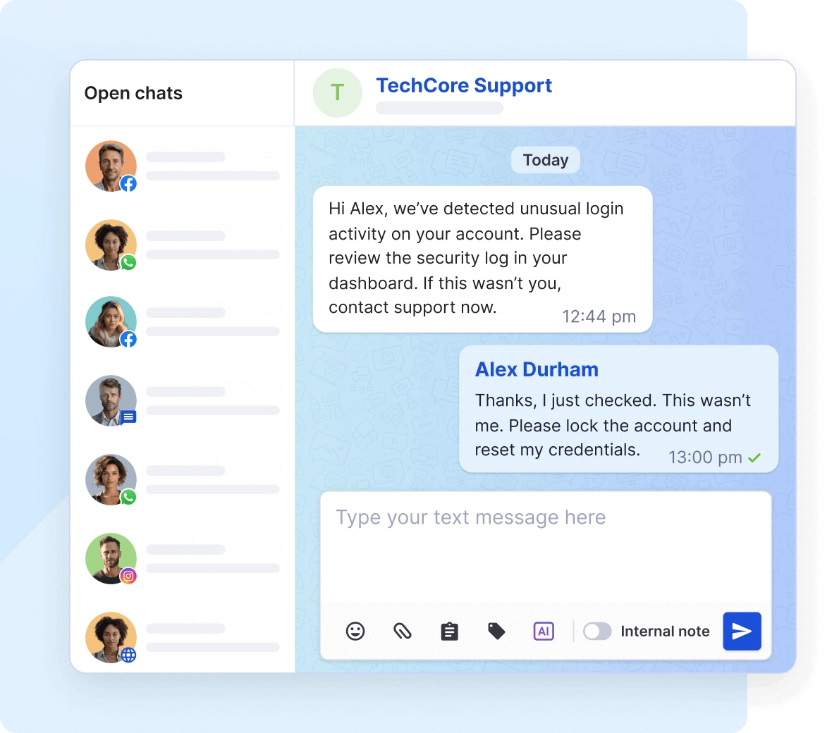Manage every channel from one inbox