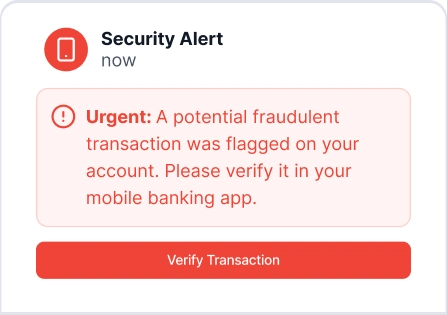 Fraud and phishing alerts