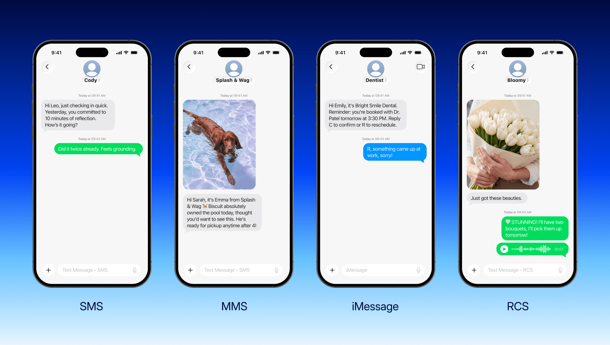 RCS vs MMS vs iMessage vs SMS